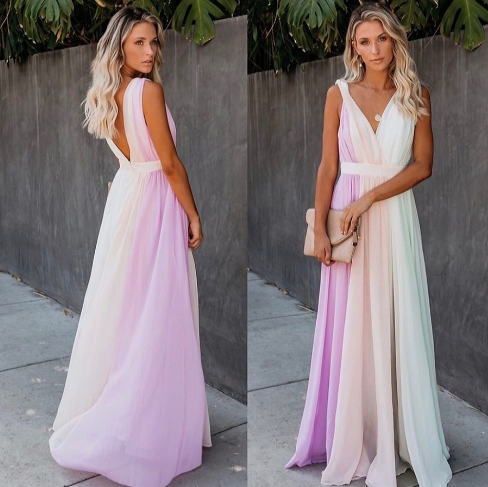 Pastel Summer Maxi Dress